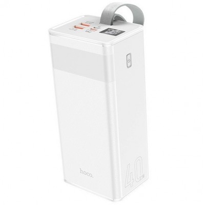 Power Bank Hoco J86 Powermaster 40000mAh με 2 USB-A και USB-C και Οθόνη και Λειτουργία Φωτιστικού Λευκό